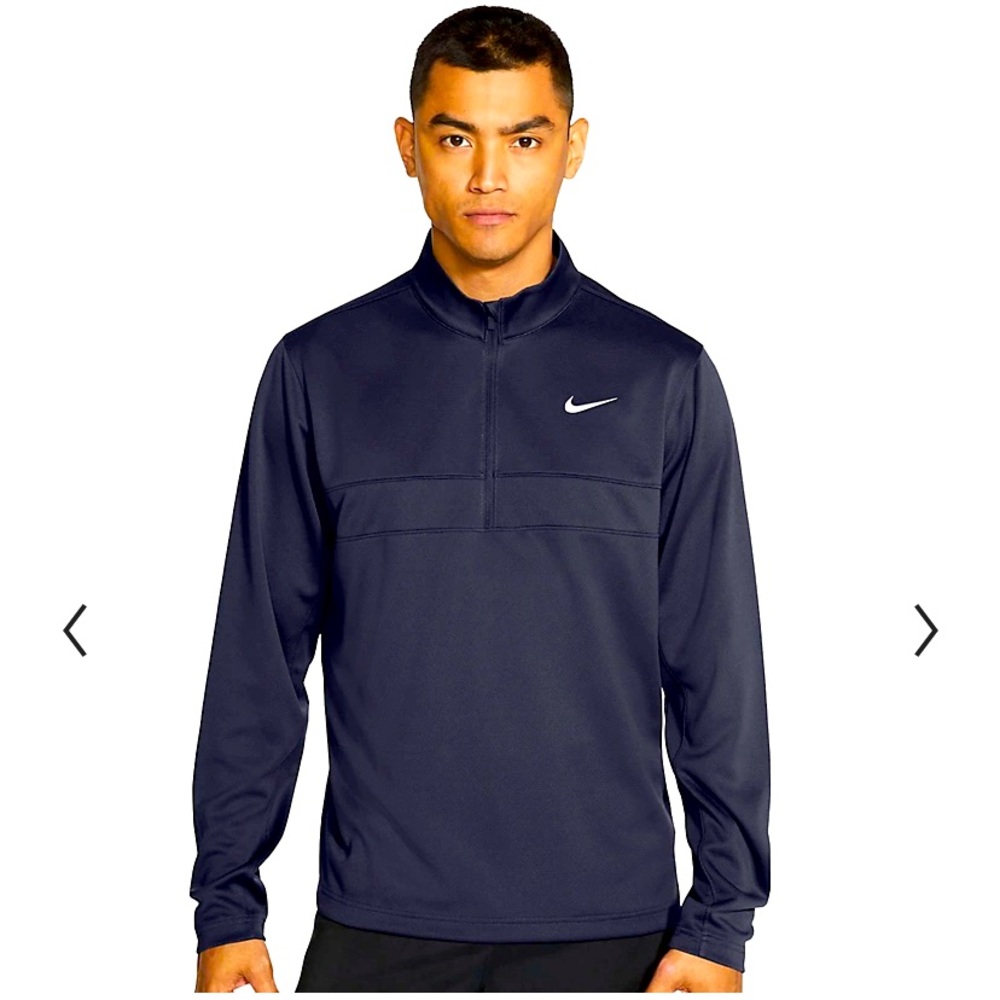Nike GOLF half zip DRI FIT long sleeve top navy XXL
